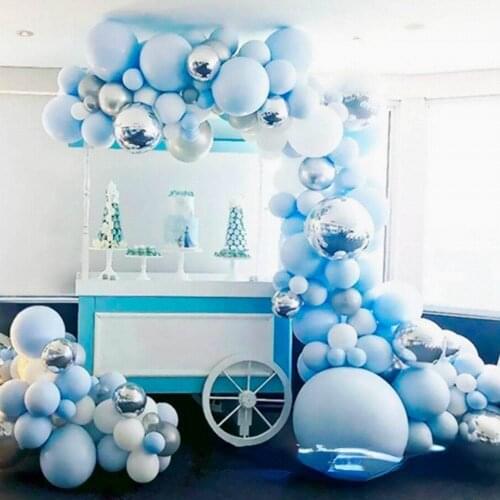 18 Inch Macaron Blue Balloon Chain Set Birthday Party Decoration Halloween Christmas Baby Shower Decorations Gender Reveal