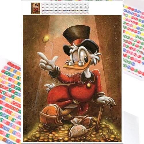 5D DIY Diamond Painting Mosaic Kit Disney Regal Duck Cartoon Animal Embroidery Full Square Round Christmas Gift Home Decor