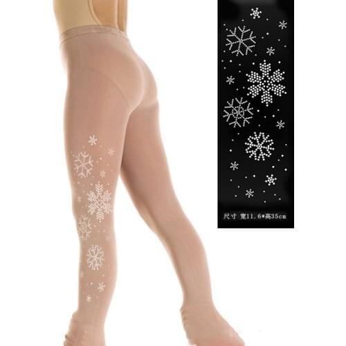 Ice Skating Figure Skating Socks Pantyhose Stockings With Shoes Cover Turning Skater Rhinestone Pants Various rhinestone pattern