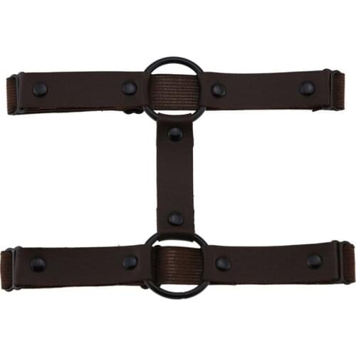 New Punk Black Leather Garter Goth Girl Leg Jewelry Straps Elastic Thigh Harness Gothic Stockings Garters Belt Accessories