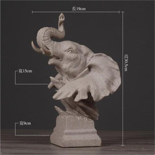 Eagle wings opening gift office elephant Head home decorates porch animal decoration between example Crafts lucky statue
