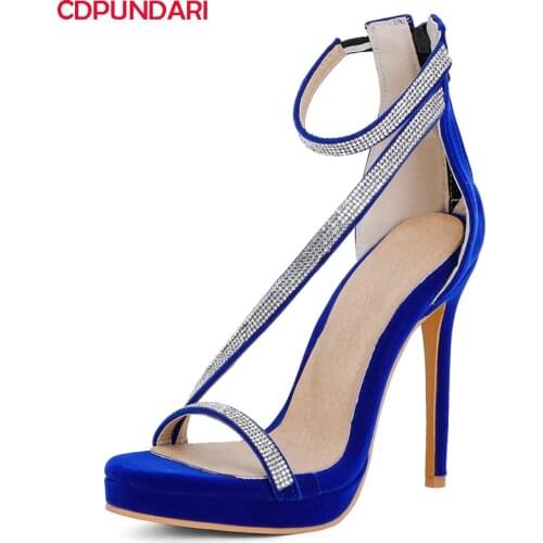 Plus Size Bling Stiletto Super High Heels Platform Sandals Women Summer Casual Party Shoes Sandales Femmes 2021 Sandalias Mujer
