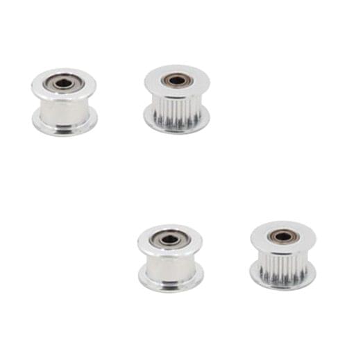 10Pcs Aluminum GT2 6mm Width 16 Tooth Teeth/Smooth 2GT Timing Idler Pulley Pully Double Bearing For 3D Printer Bore=3mm
