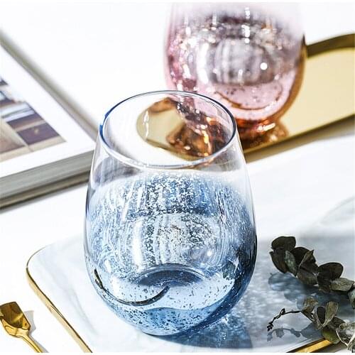 Ins Starry Sky Glass Cup Nordic Juice Milk Mousse Cup Scandinavian Kitchen Water Coffee Tea Cups Bar Colorful Wine Beer Mug