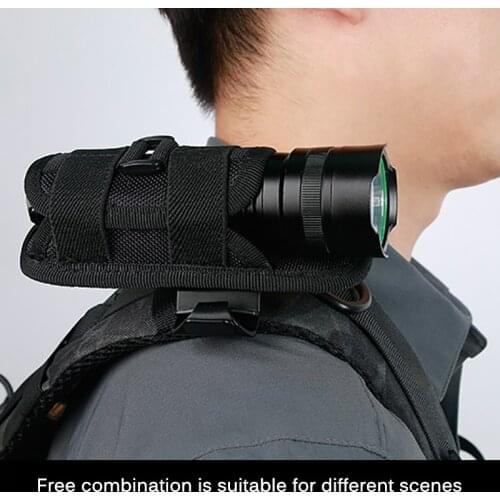 Tactical 360 Degree Flashlight Pouch Holster Rotary Torch Case Belt Torch Cover Durable Hunting Lighting Accessory Survival Kits