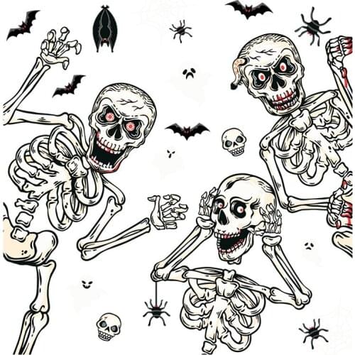 Horrible Halloween Bloody Handprint stickers Wall Window Door Floor Decal Stickers Halloween Party Decoration haunted house prop