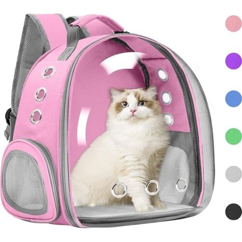 Cat Carrier Bag Breathable Cat Bag Pet Carrier Small Dog Outdoor Travel Backpack Pet Transport Transparent Space Pet Backpack