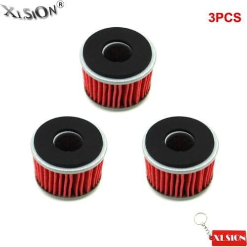 XLSION 3Pcs Oil Filters For Yamaha YBR250 YZ250 WR250F WR250 WR450 YZ 450F YFZ 450 450R 450W 450X XT250 HF KN140