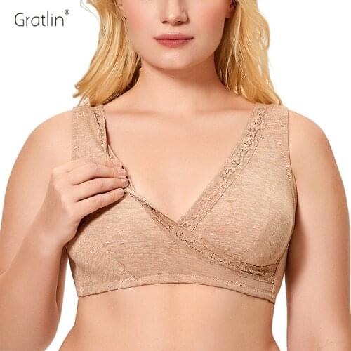 Womens Gentle Comfortable Bras Sleep Plus Size Maternity Nursing Bra