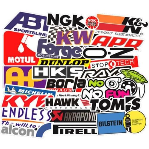 10/30/50/103Pcs/Set Car and motorcycle modification Childrens Toy Mixed Sticker Scooter Bike Mobile Laptop Traveling Bag