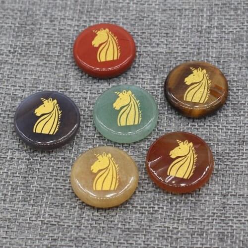 7Pcs Natural Stone Loose Beads Semi-Precious For Jewelry Making DIY Necklace Bracelet Accessory