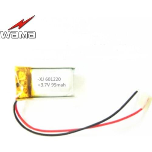 8pcs 601220 95mAh 3.7V Rechargeable Li-Polymer Battery for Bluetooth Devices Electronic Products