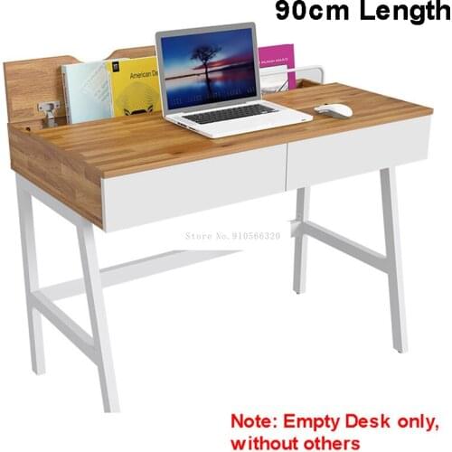 90cm Length Wood Desk Household Notebook Benchtop Computer Table Bedroom Bedside Student Desk Modern Table Lapdesk 12116