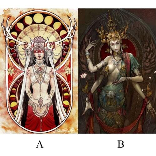 5D Diy Diamond Painting Hindu Goddess Diamond Cross Stitch Crystal Square Diamond Sets Unfinish Decorative Diamond Embroidery