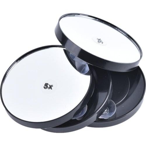 1pc Mini Black 5/15X Magnifying Make Up Shaving Travel Bathroom Shower Suction Cup Beauty Mirror NEW