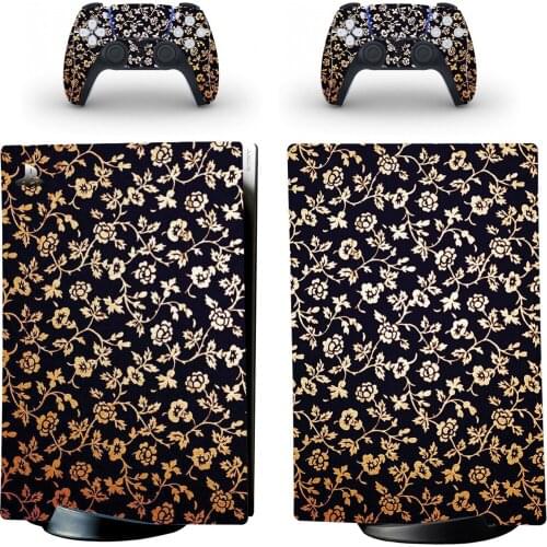 Flower Style PS5 Digital Edition Skin Sticker for Playstation 5 Console & 2 Controllers Decal Vinyl Protective Skins 1