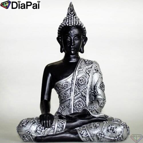 DiaPai Diamond Painting Cross Stitch "Religious Buddha statue"Full Crystal Diamond Embroidery Needlework Craft Home Decor A25273