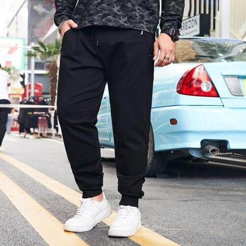 For 135KG Big and Tall Men Sweat Pants Streetwear Loose Print Black Harlan Pants Mens Joggers Track Pants Plus Size 6XL 7XL 8XL
