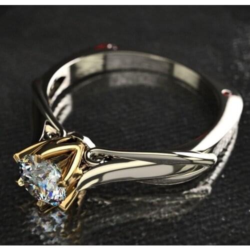 18K Multi Gold Ring for Women Natural Moissanite with Diamond Jewelry Anillos De Bizuteria Anillos Mujer Gemstone Ring with Box