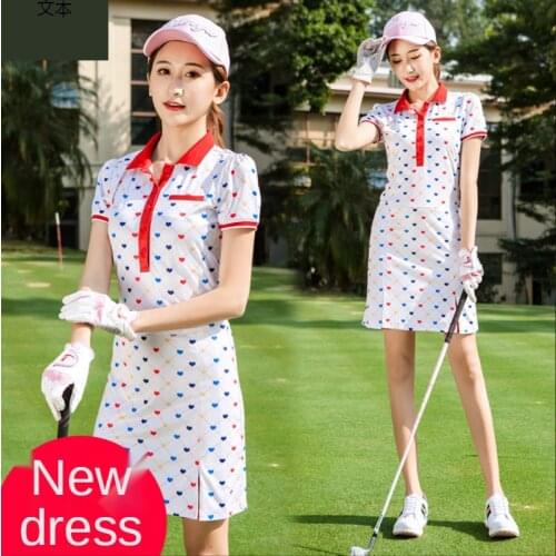 Summer New Styles Golf Apparel Ladies Dresses High Waist Slim Printed Skirts Tennis Running Sportswear Sports Skirts Breathable