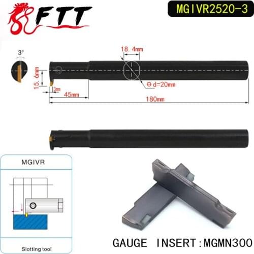 MGIVR2520-3 Intermal Parting and Grooving Turning Tool Holder For MGMN300 Insert Right Hand Bars MGMN 300