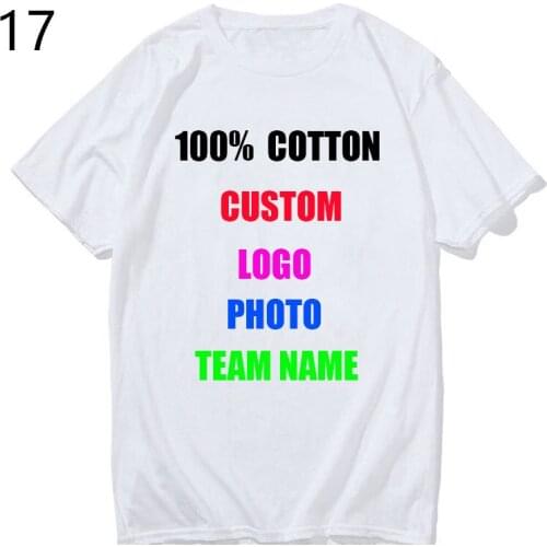 Your OWN Design Brand Logo/Picture Custom Men/women DIY Cotton 100% T shirt Short sleeve Casual T-shirt tops clothes Tee