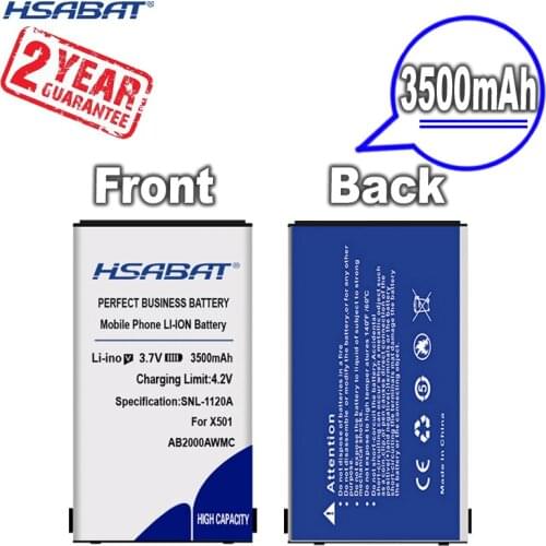 New Arrival [ HSABAT ] 3400mAh AB2000AWMC Replacement Battery for PHILIPS Xenium X501 X513 X523 X130 X623 X3560 X2300 X333