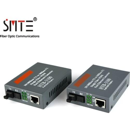 NetLink HTB-3100 Media Converter Optical Fiber Transceiver 25km SC 10/100M A side 1310nm B side 1550nm