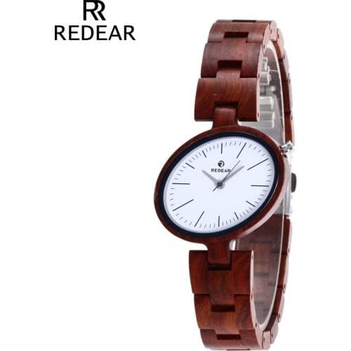 Full Wooden Watches luxury Japan Movement Quartz Watch with White Bell Womens Wristwatch Birthday Holiday Anniversary Gifts