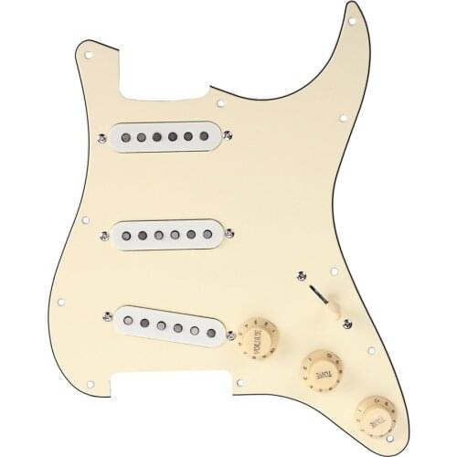 Prewired Loaded SSS Pickguard Alnico V Single Coil Pickups for Electric Guitar Parts