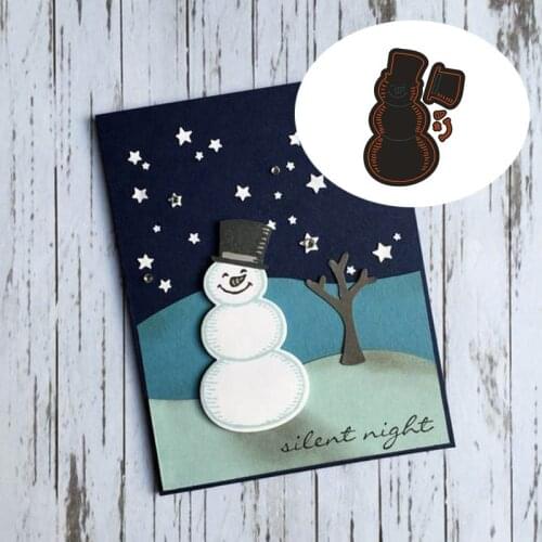 Lovely Snowman Carbon steel Cutting Dies Stencil Craft for DIY Creative Scrapbook Cut Stamps Dies Embossing Paper Hand Craft