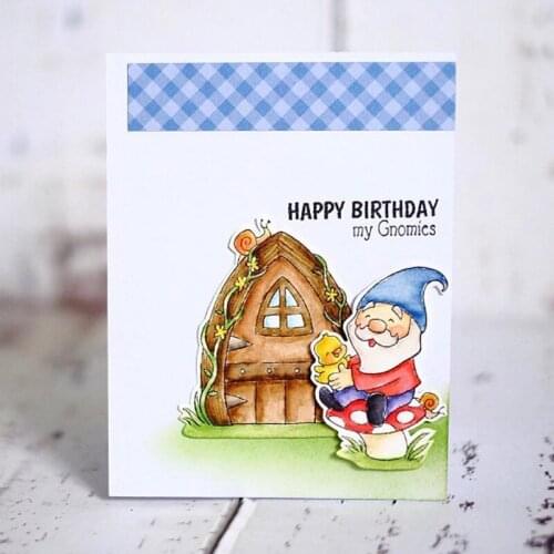Dwarfs And House Clear Stamp DIY Scrapbooking Silicone Embossing Stencil Decoration Handicraft Paper Card Album Making Template