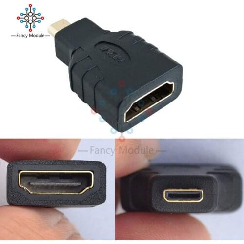 Micro HDMI Male to HDMI Female Adapter Coupler Connector Converter Support 3D 4K 1080P Resolution Micro HDMI Port Devices