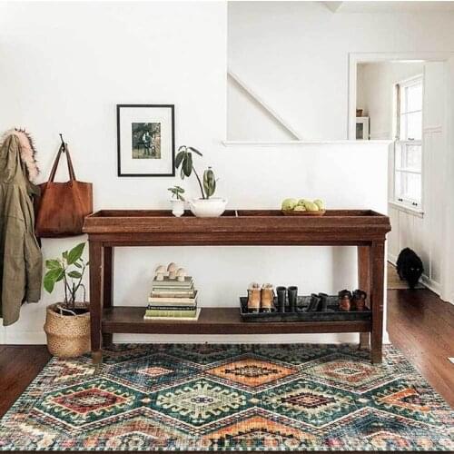 Retro Vintage Carpet Persian Carpet Living Room Bedroom Mat Anti-slip Area Carpet Absorbent Boho Carpet