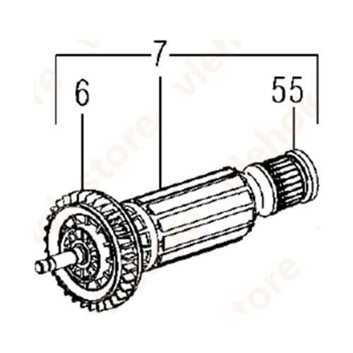 AC220-240V Armature Rotor for METBAO WE14-150Quick WE14-125Plus WEP14-125QuickRrotect WE14-125VS 310009170