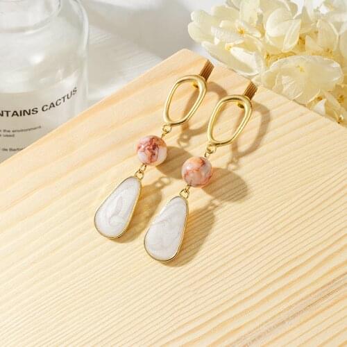 2021 new Trend Fashion Pearl Stud Earrings For Women Handwork Fashion Baroque Long Round Pearl Pearls Drop Stud Earring Jewelry