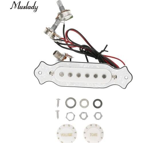 Muslady Electric Guitar Pickup Ready-to-Install Guitar Pickup Set Volume Tone with 6.35mm Jack Adjustment Knobs