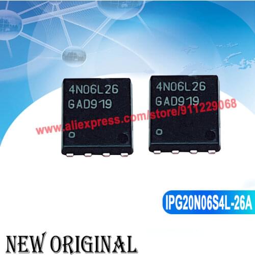 5 Pieces) 4N06L26 IPG20N06S4L-26A TDSON-8-4 60V 20A