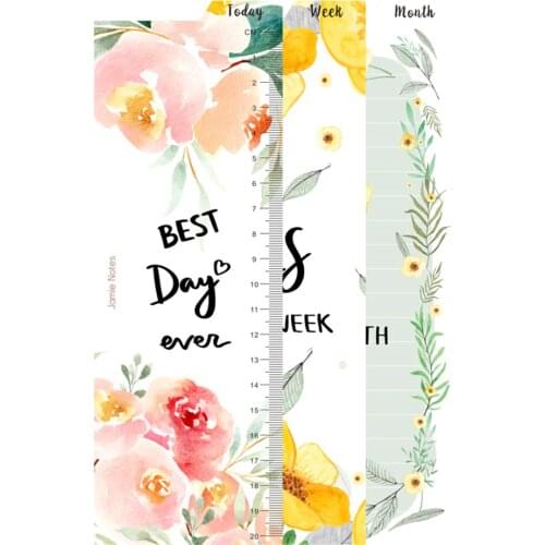A5/A6 Notebook Bookmark Dairy Planner Agenda Index Divider 6 Holes Loose Leaf Binder Ruler Bookmark Flower Office Supplies