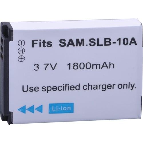 Batmax 1pc 1800mAh SLB-10A SLB10A SLB 10A Li-ion Camera Battery for Samsung EX2F WB150F WB250F WB350F WB750 WB800F WB500 WB550