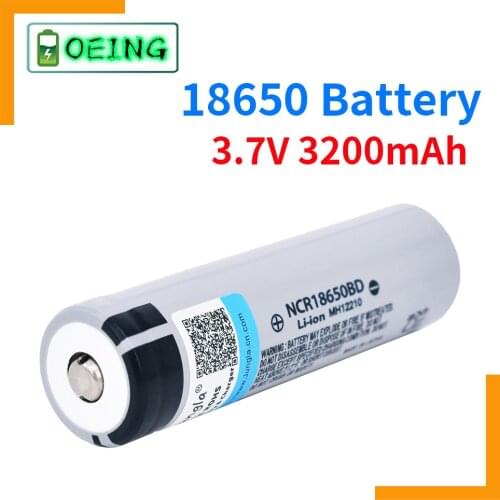 NEWEST Original NCR18650BD 3.7v 3200mah 18650 Lithium Rechargeable Battery NCR 18650BD for Laptop Flashlight cells