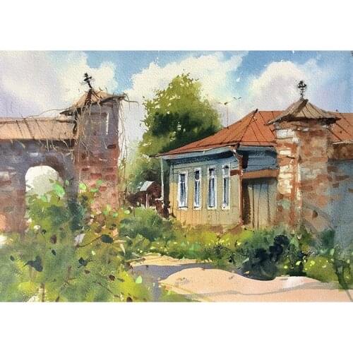 DIY Landscape Chalet Painting Full Square/Round Diamond Embroidered 5D Cross Stitch Gift Home Decor XN812