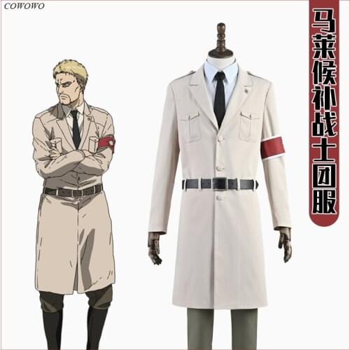 Anime ! Attack On Titan The Final Season Reiner Braun Malay Officers Uniform Cosplay Costume Halloween Party Outfit 2021 NEW
