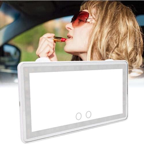 Car Automobile Sun Visor Mirror LED Makeup Sun-Shading Cosmetic Driving Vanity Mirror Make Up Mirror Tool