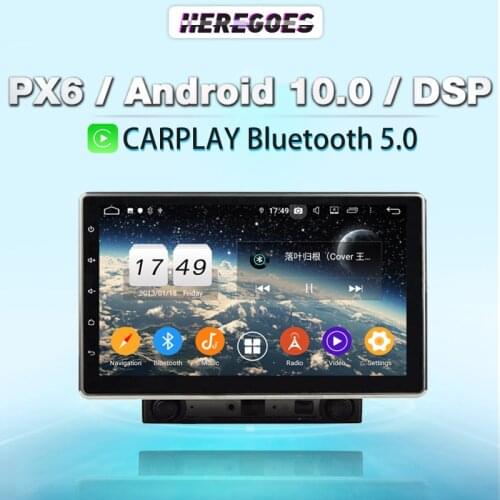 Carplay PX6 Android 10.0 4G+64GB Car DVD Player Navigation GPS Multimedia Stereo Audio BT Head Unit For Universal Car Radio