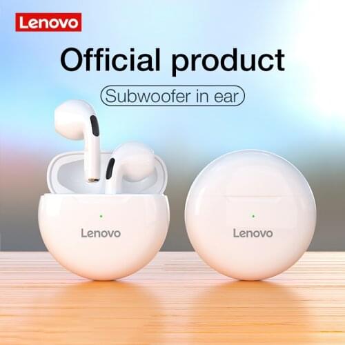 Lenovo Bluetooth-compatible Earphone HT38 Wireless Headphones TWS Mini Earbuds with Mic Sport 9D Stereo Headset Noice Cancelling