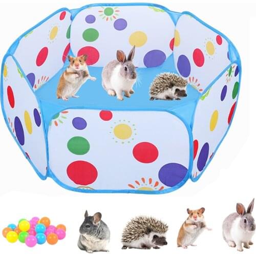Pet Playpen Foldable Small Animals Cage Exercise Fence For Small Dog Cat Rabbits Hamster Toy Pool Pet Pen Cage For Hamster Dogs