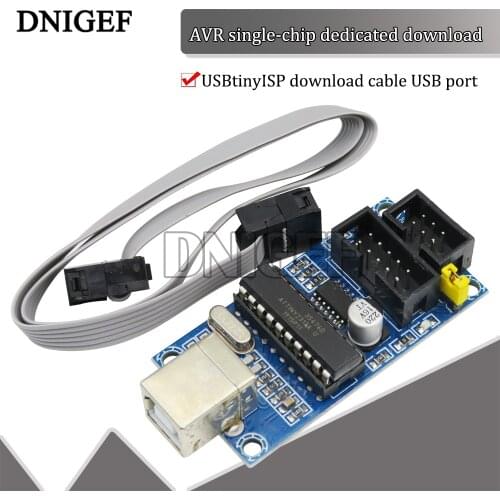 DNIGEF 1 pcs USBTiny USBtinyISP AVR ISP Programmer Bootloader For Arduino R3 Meag2560 With 10pin Programming Cable