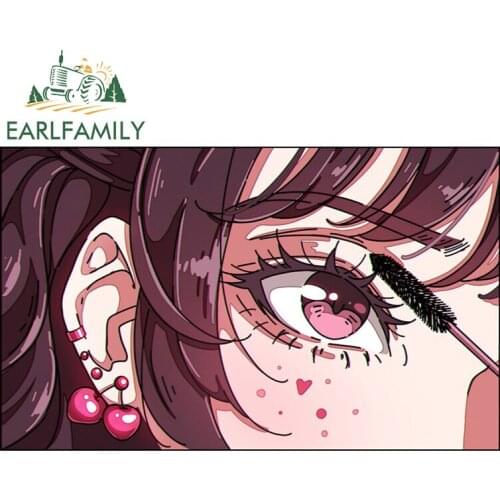 EARLFAMILY 13cm x 8.2cm for Cherry Girl Makeup Vinyl Car Stickers Motorcycle Decal Personality Windows Waterproof Car Styling