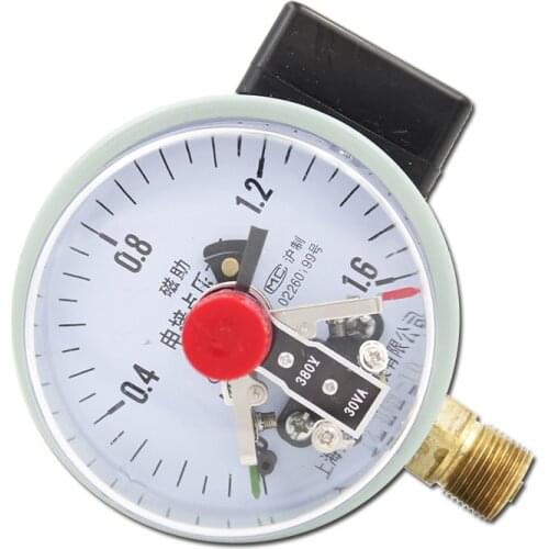 Electric 380V I.D 100mm pressure gauge -0.1Mpa/0.6MPa/1MPa/1.6MPa/2.5MPa/40MPa water pump switch magnetic assist vacuum gauge